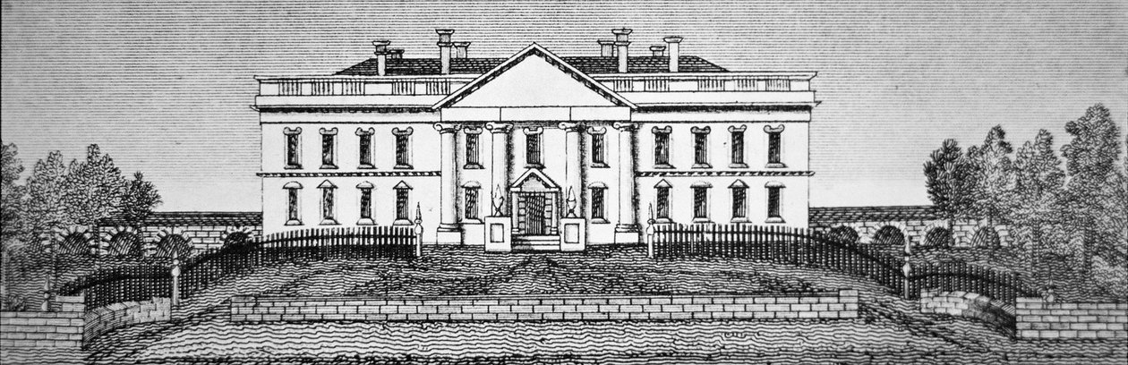 A Casa Branca em 1820 (gravura) de George Catlin