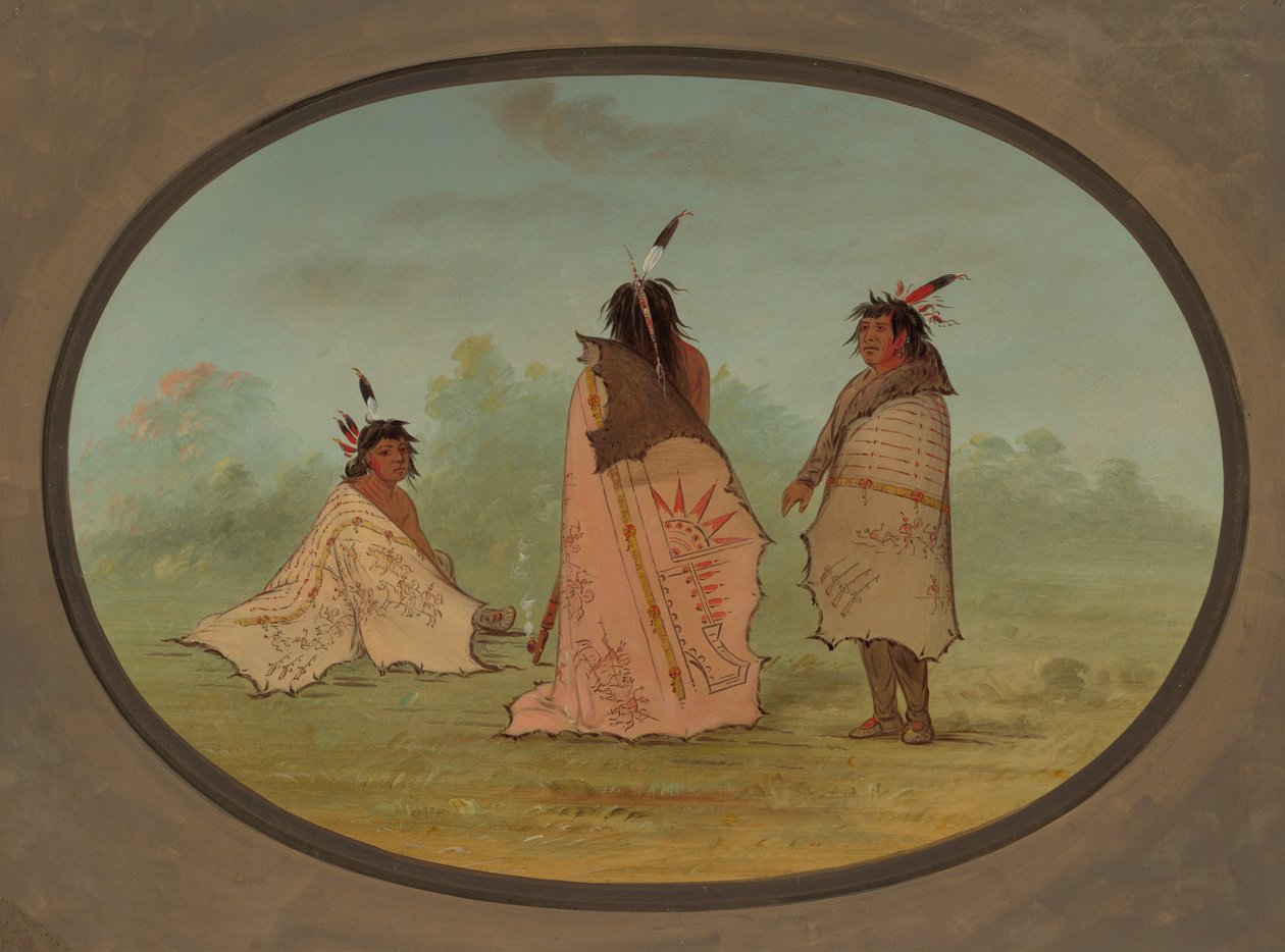 Três Homens Blackfoot, 18551869. de George Catlin