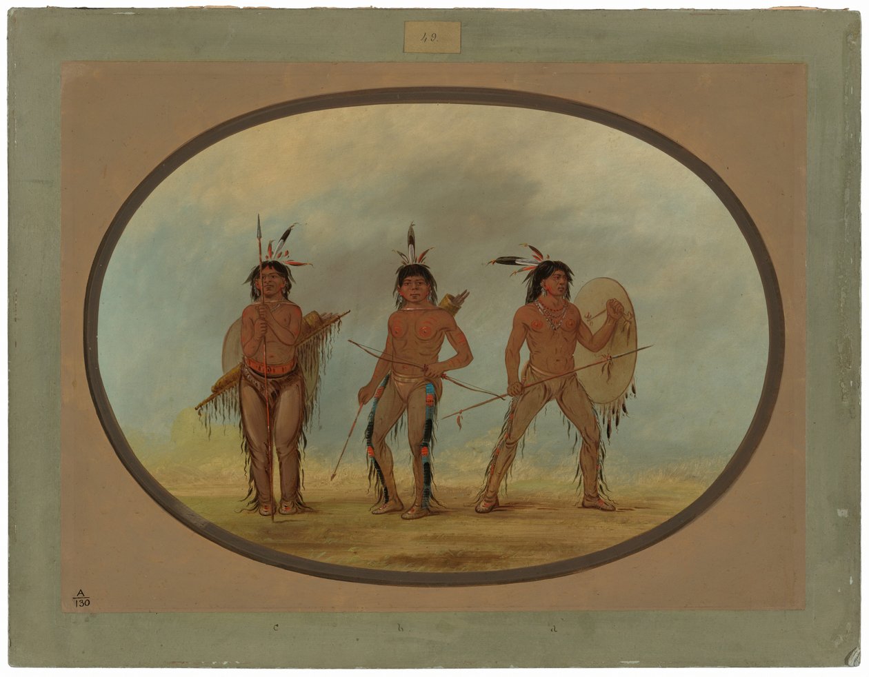 Três Guerreiros Cheyenne de George Catlin