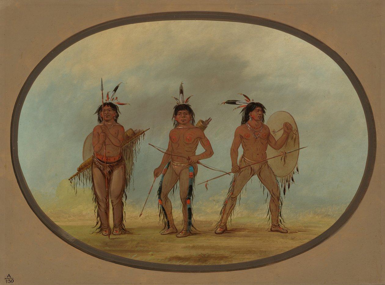 Três Guerreiros Cheyenne, 18611869. de George Catlin