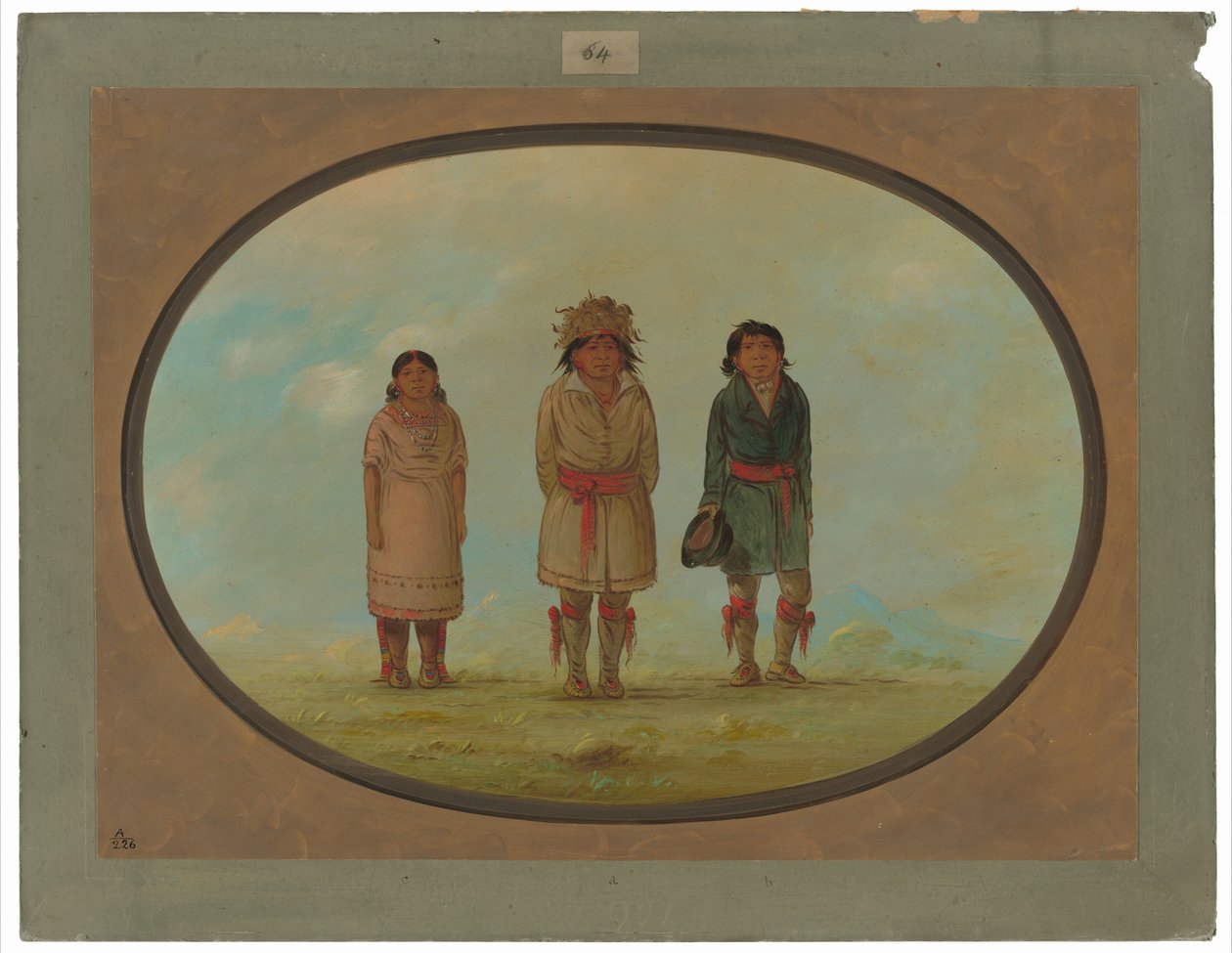 Três índios Creek de George Catlin
