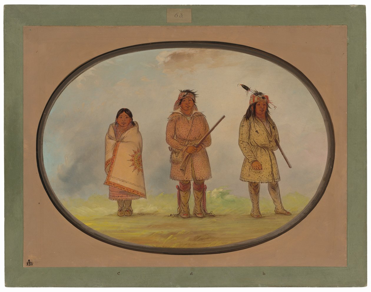 Três índios Delaware de George Catlin