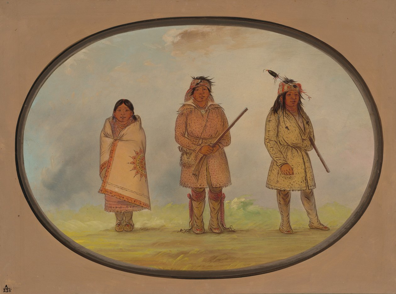 Três índios Delaware, 18611869. de George Catlin