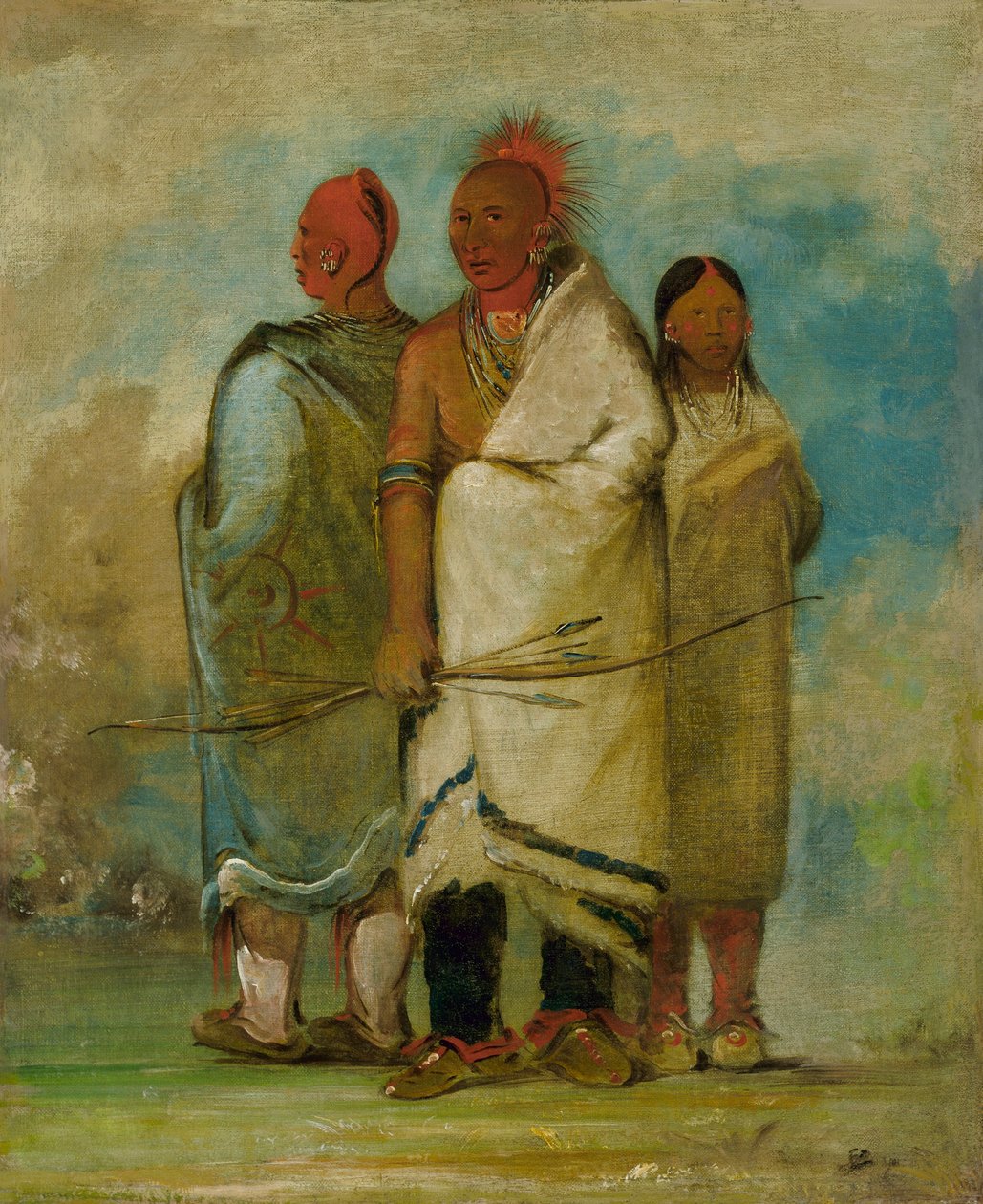 Três índios Fox de George Catlin