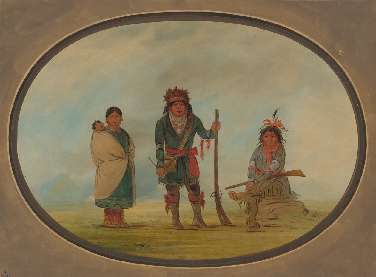 Três índios Micmac, 18611869. de George Catlin