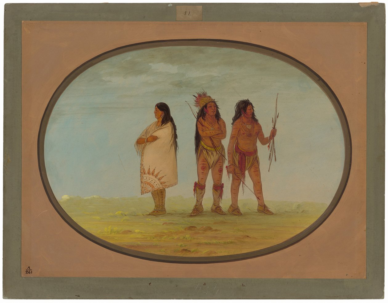 Três índios navajos de George Catlin