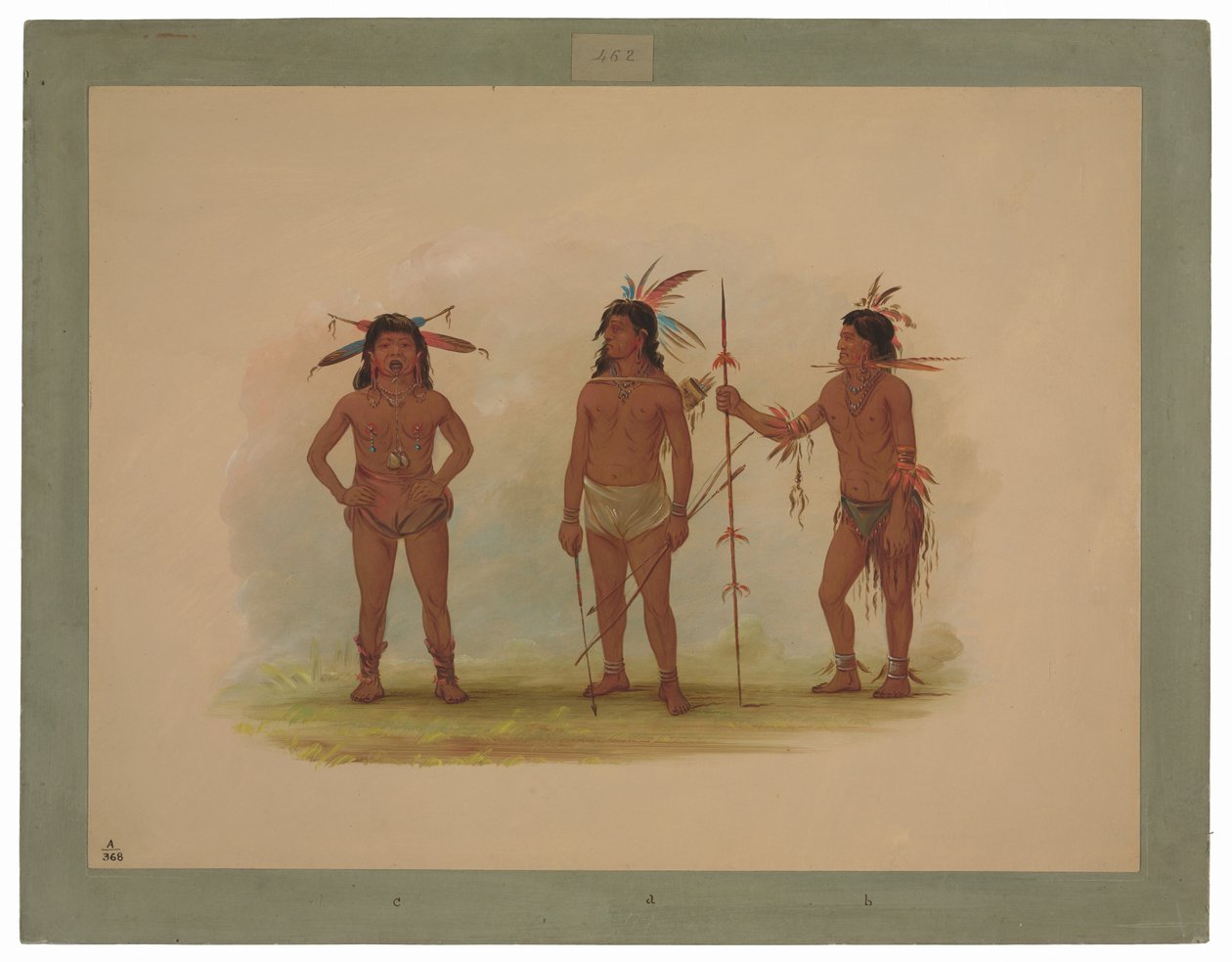 Três Homens Omagua de George Catlin