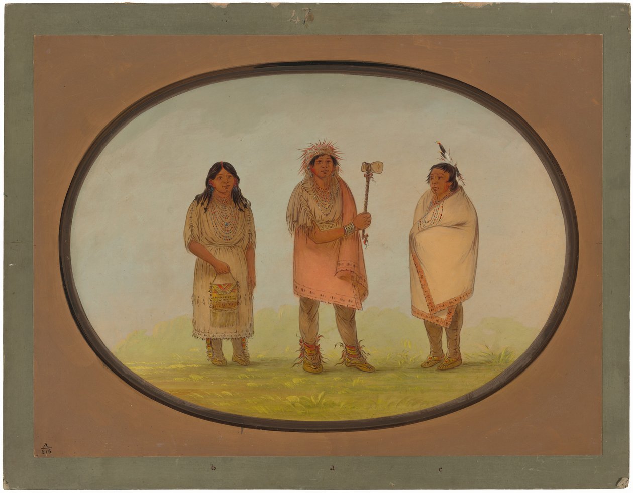 Três índios Piankeshaw de George Catlin