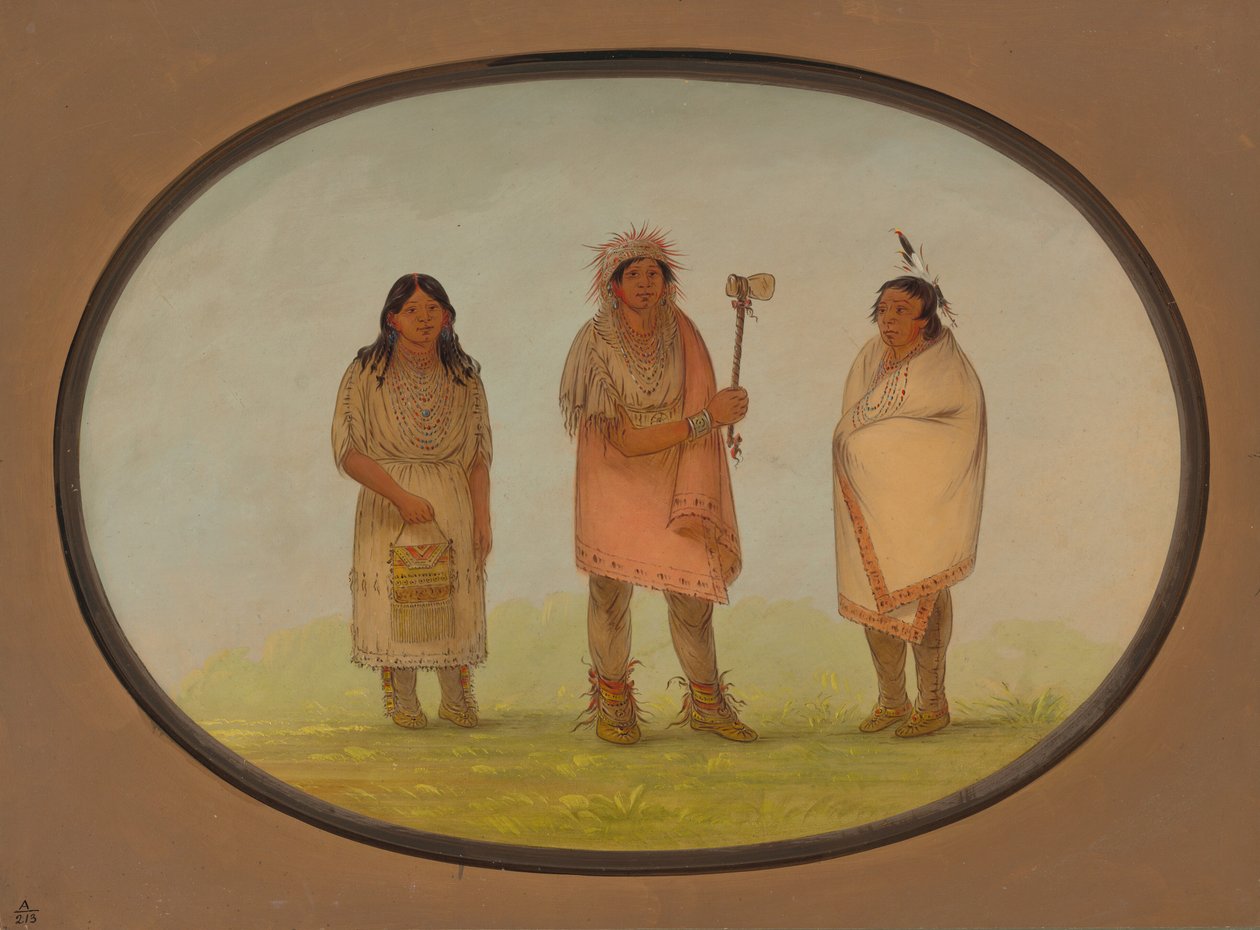 Três índios Piankeshaw, 18611869. de George Catlin
