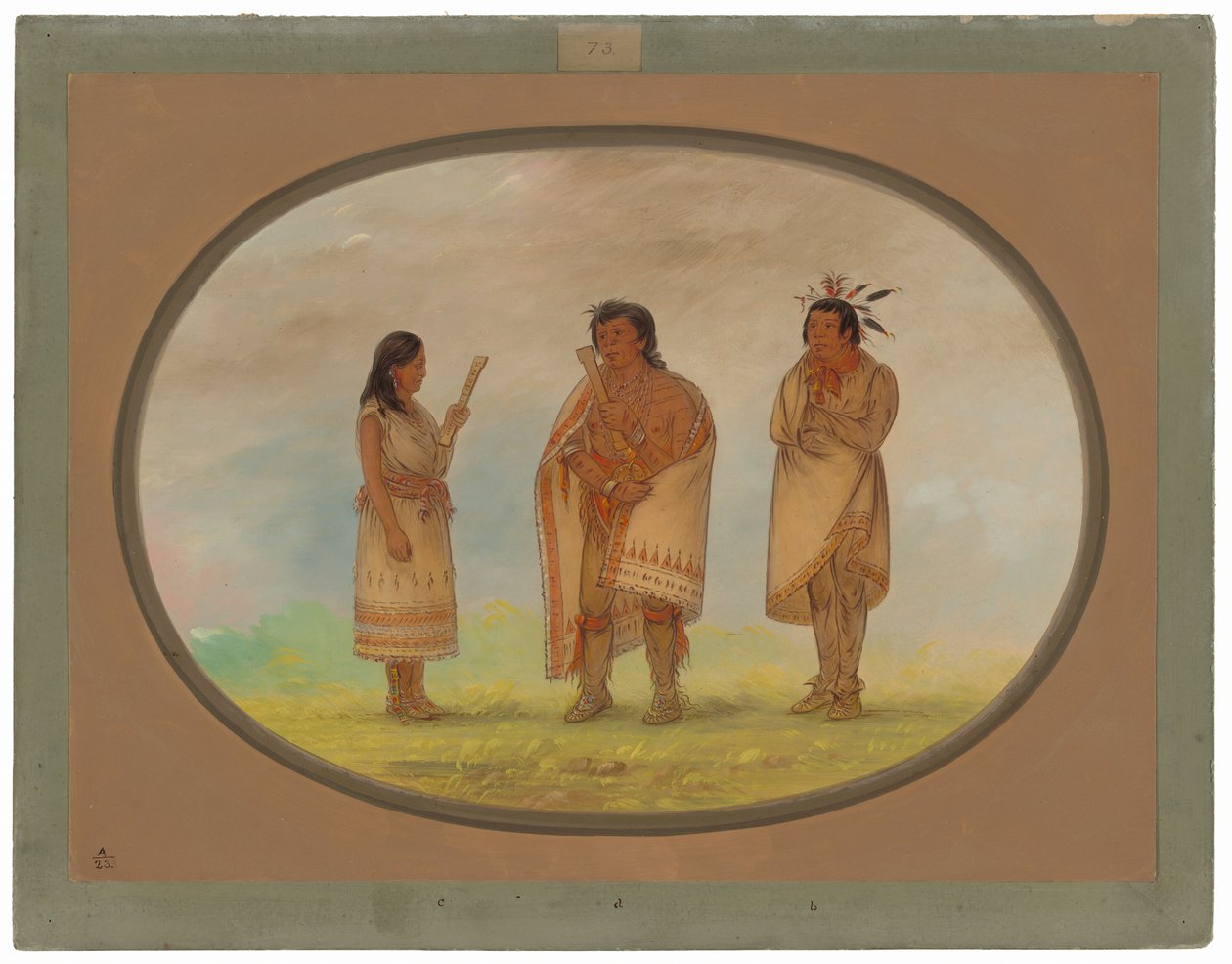 Três índios Potawatomi de George Catlin