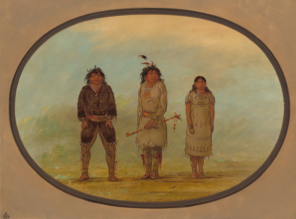 Três índios Selish, 18551869. de George Catlin