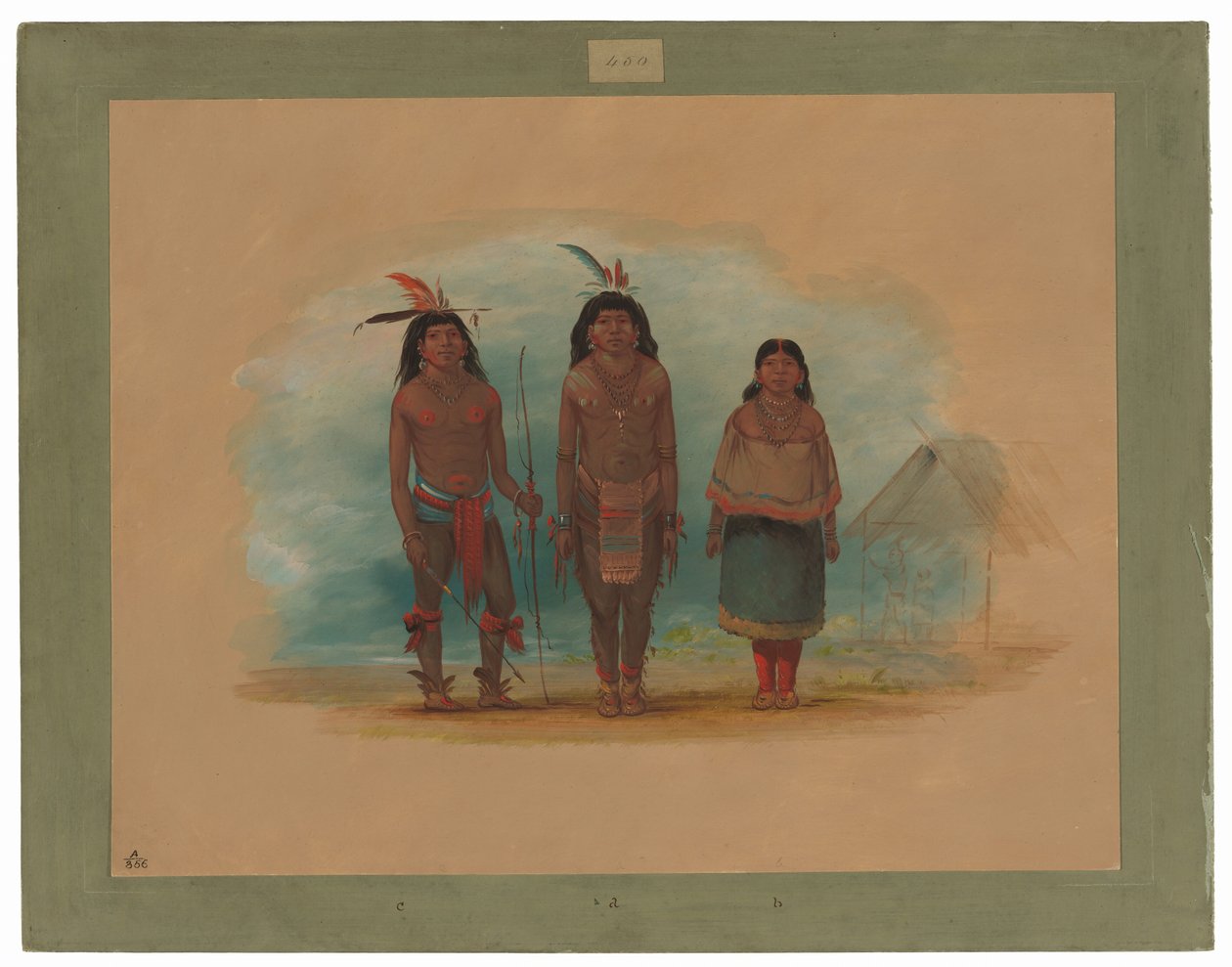 Três índios Taruma de George Catlin