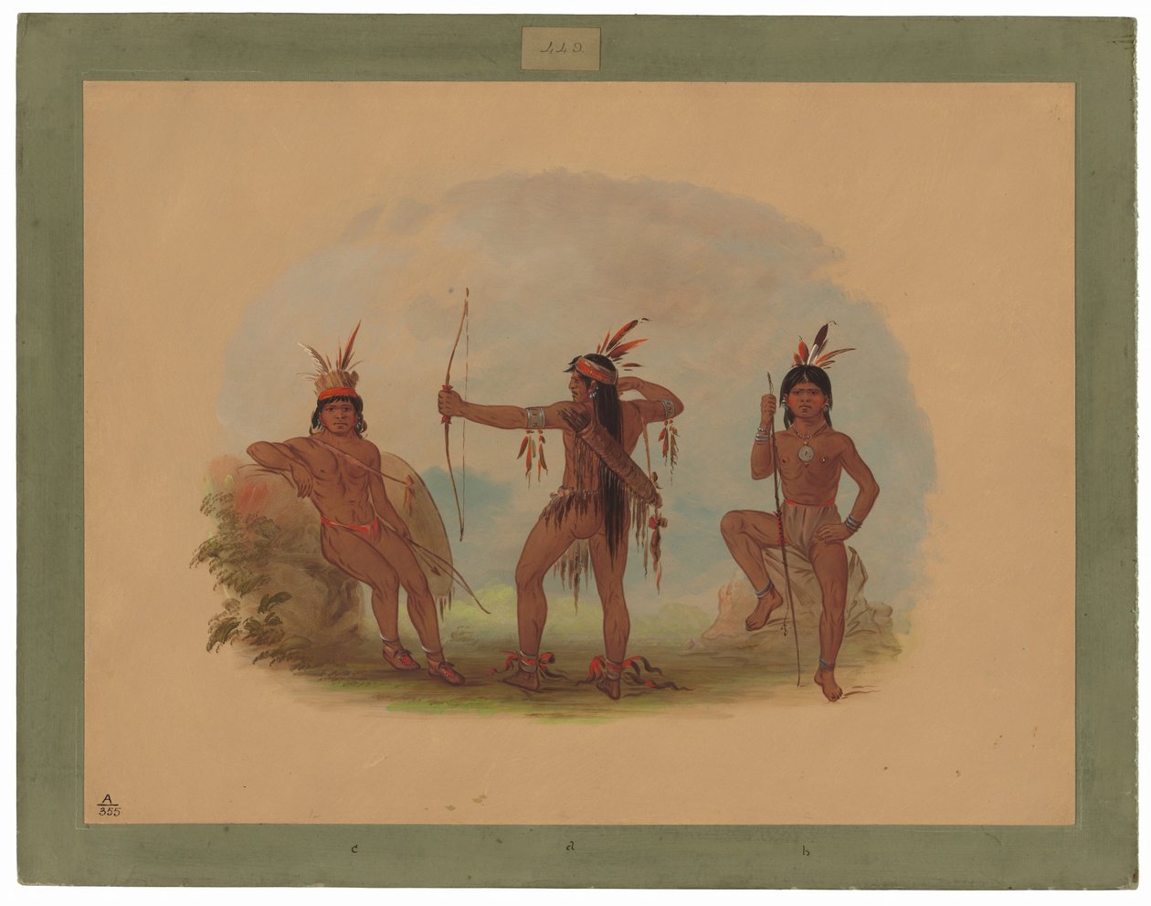 Três índios Woyaway de George Catlin