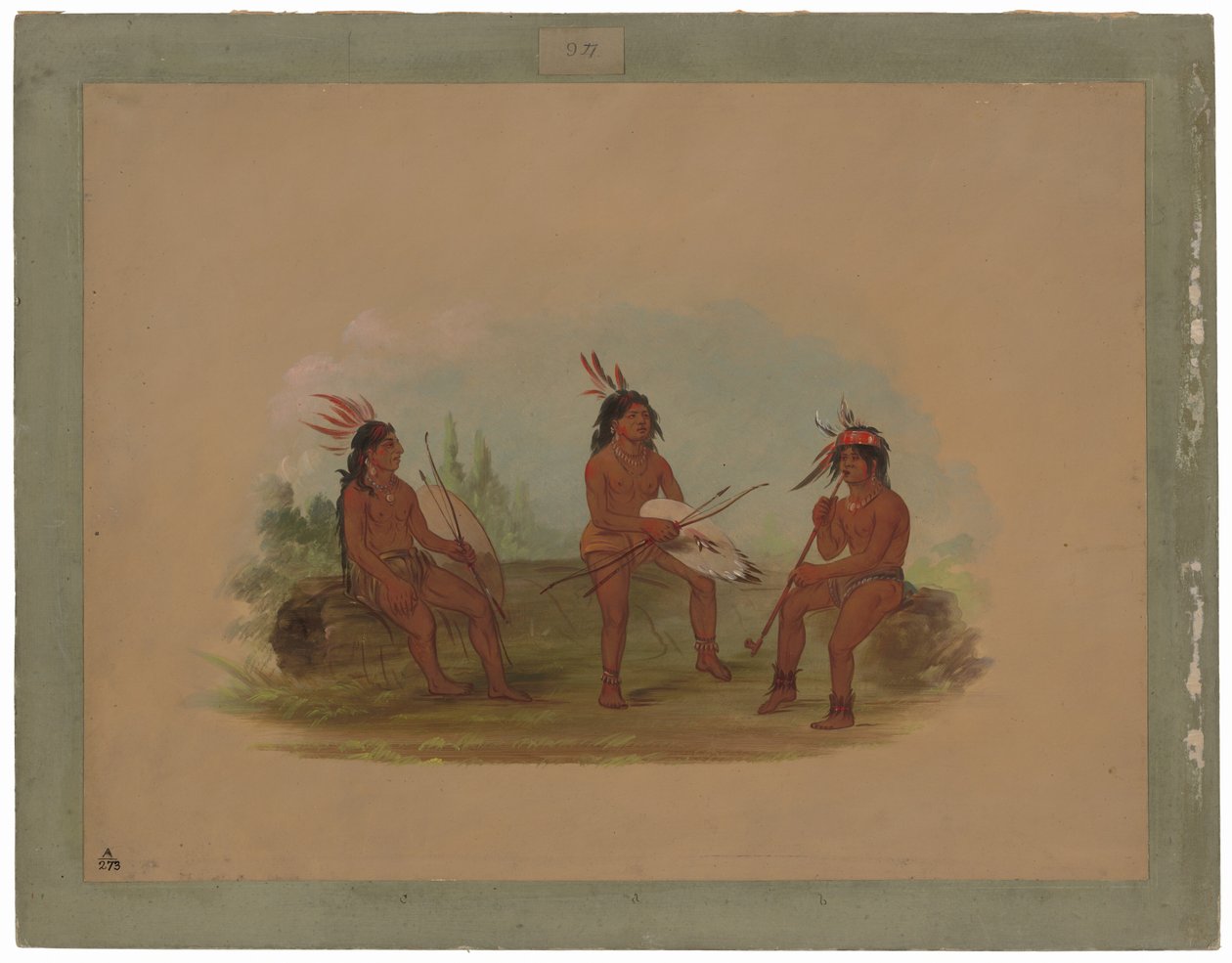 Três Jovens Homens Chinook de George Catlin