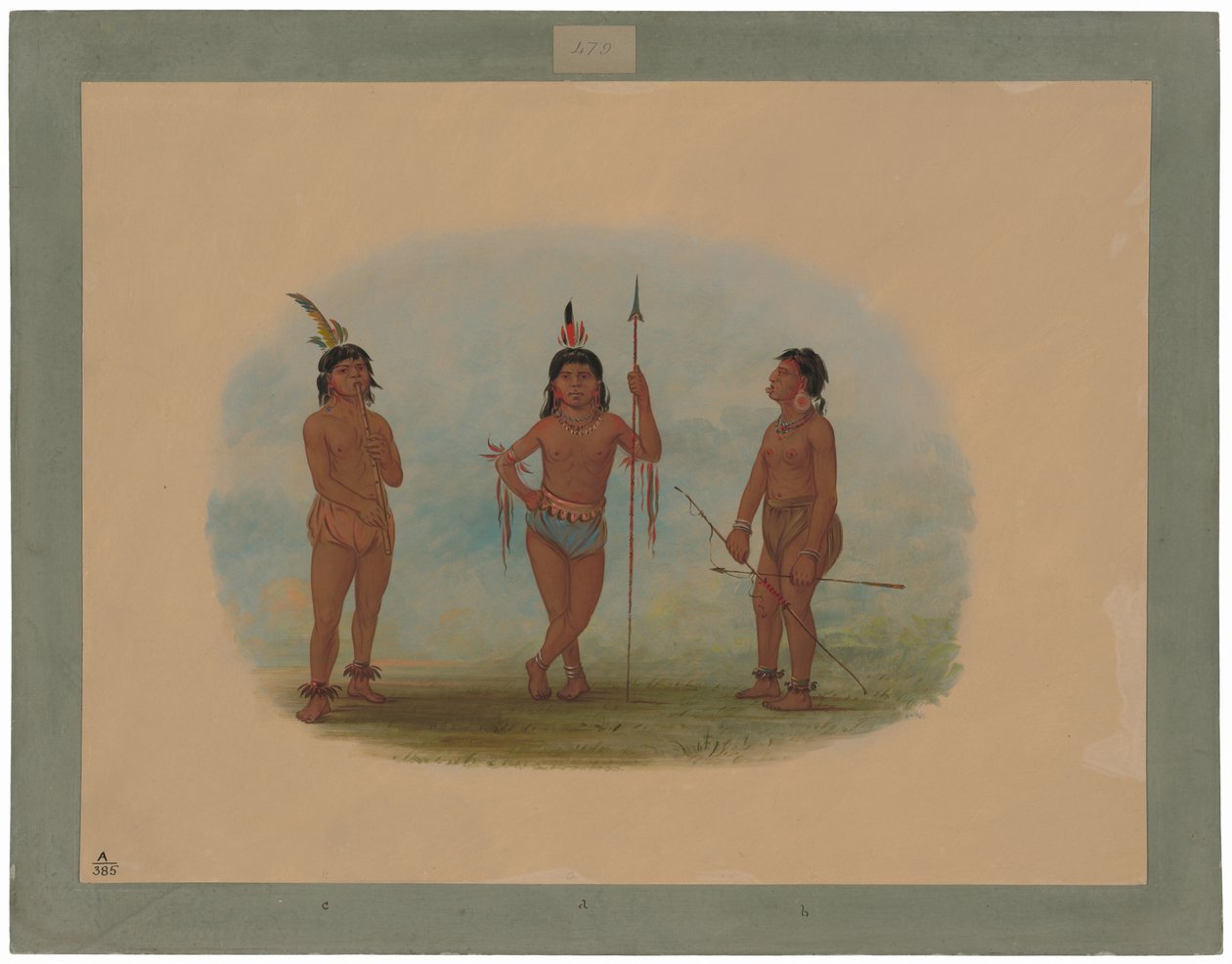 Três jovens Tobos de George Catlin
