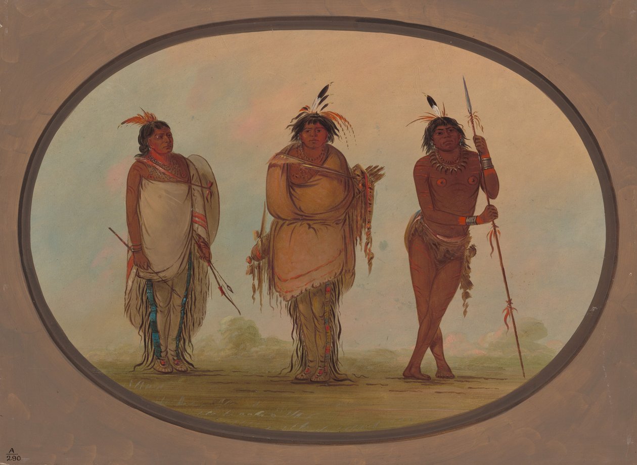Três índios Yumaya, 18551869. de George Catlin
