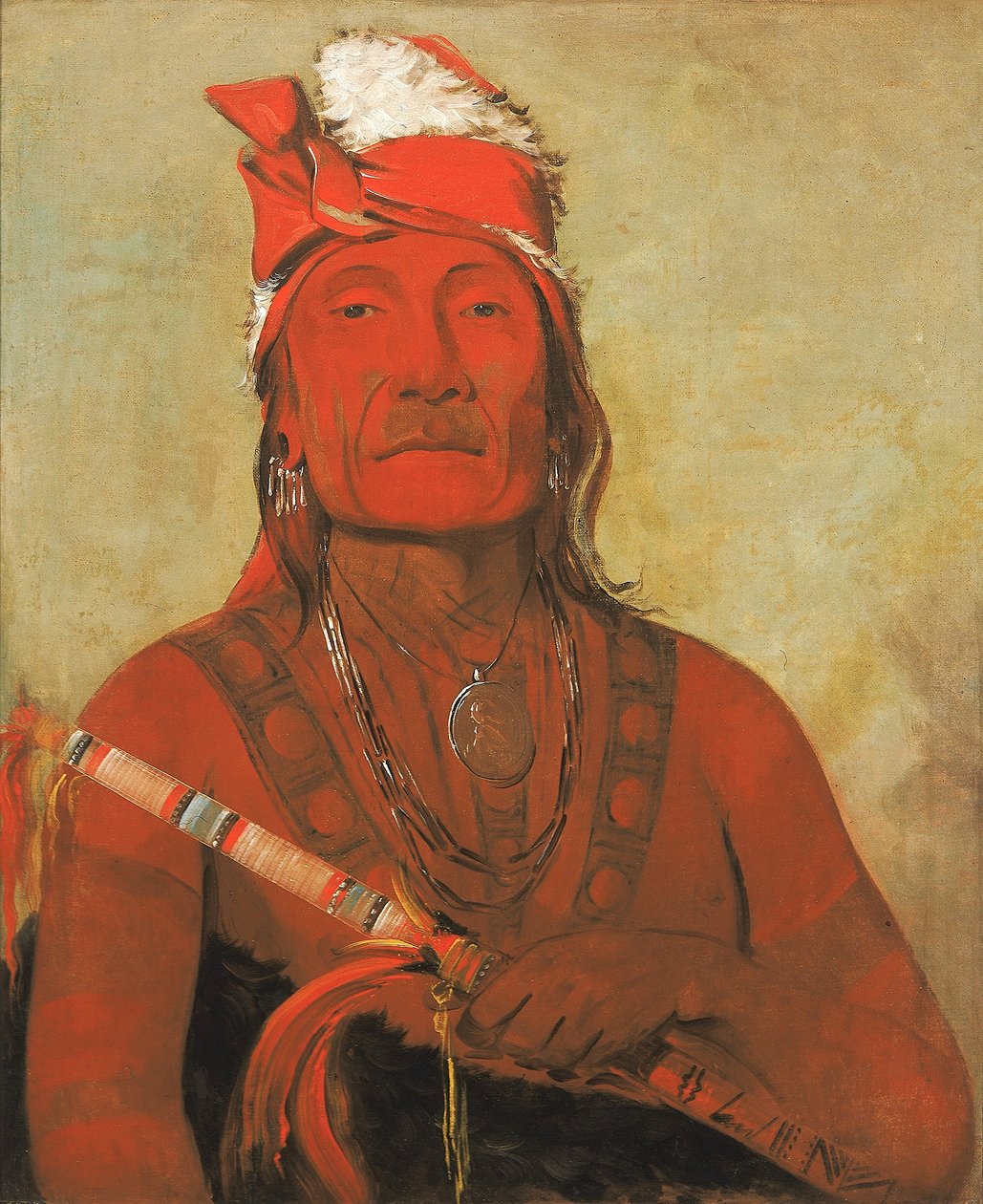 Toh-kí-e-to, pedra com chifres, um chefe de George Catlin