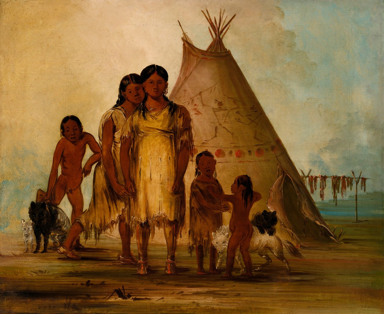 Duas raparigas comanches de George Catlin
