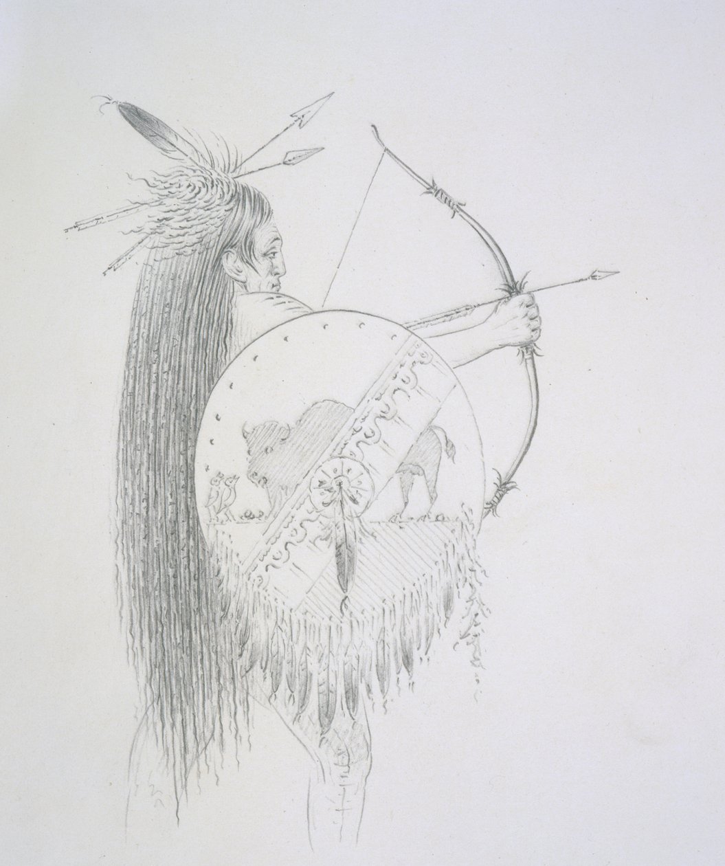 Un-ha-hon-she-kaw (As unhas dos dedos longos) 1852 de George Catlin