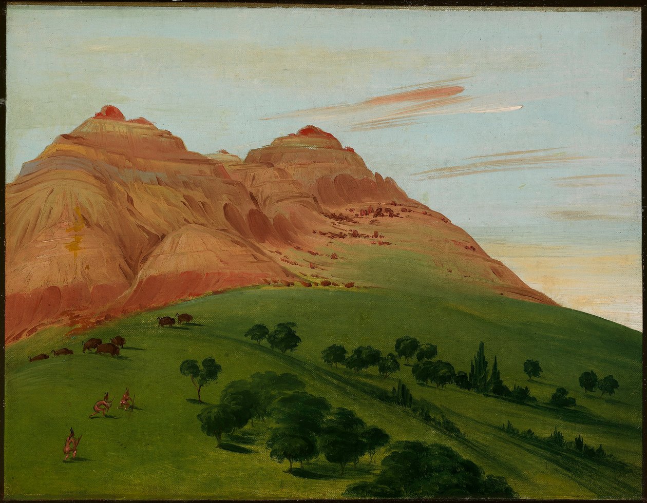 Vista do Grande Desvio, 1900 milhas acima de St. Louis de George Catlin