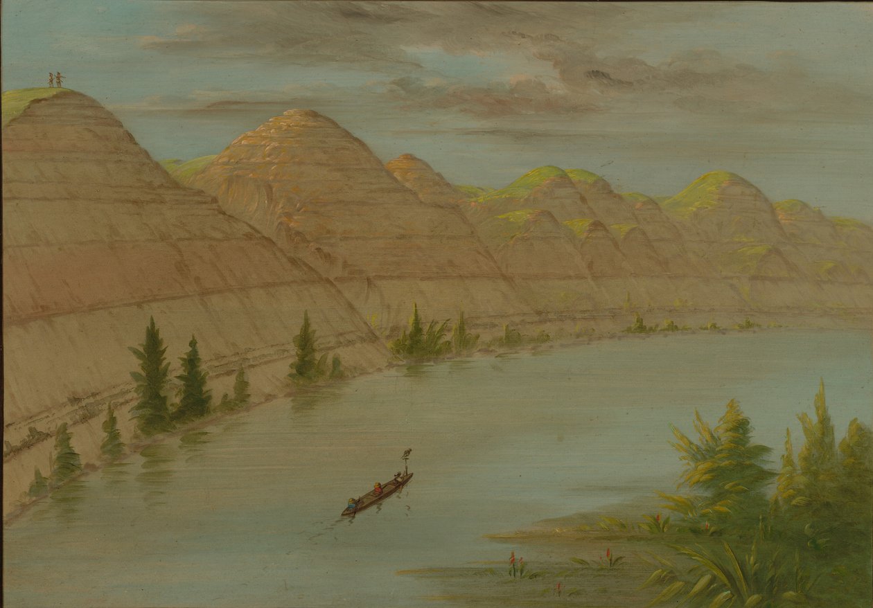 Vista no Grand Detour, Upper Missouri, 18611869. de George Catlin