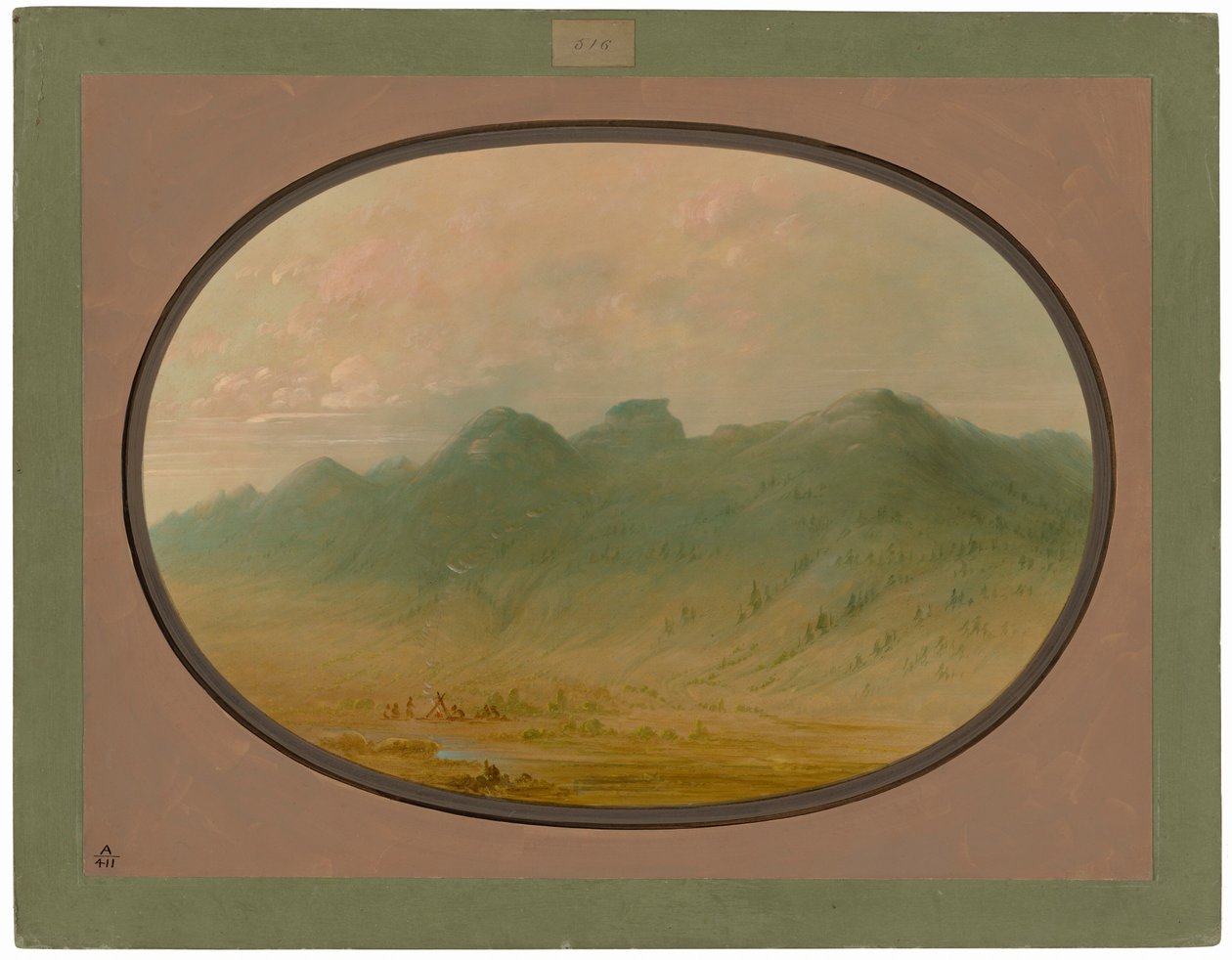 Vista das montanhas de cristal, Brasil de George Catlin