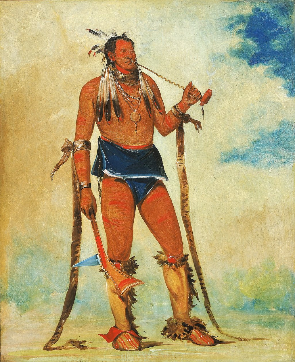 Wah-chee-háhs-ka, o homem que põe tudo fora de portas de George Catlin