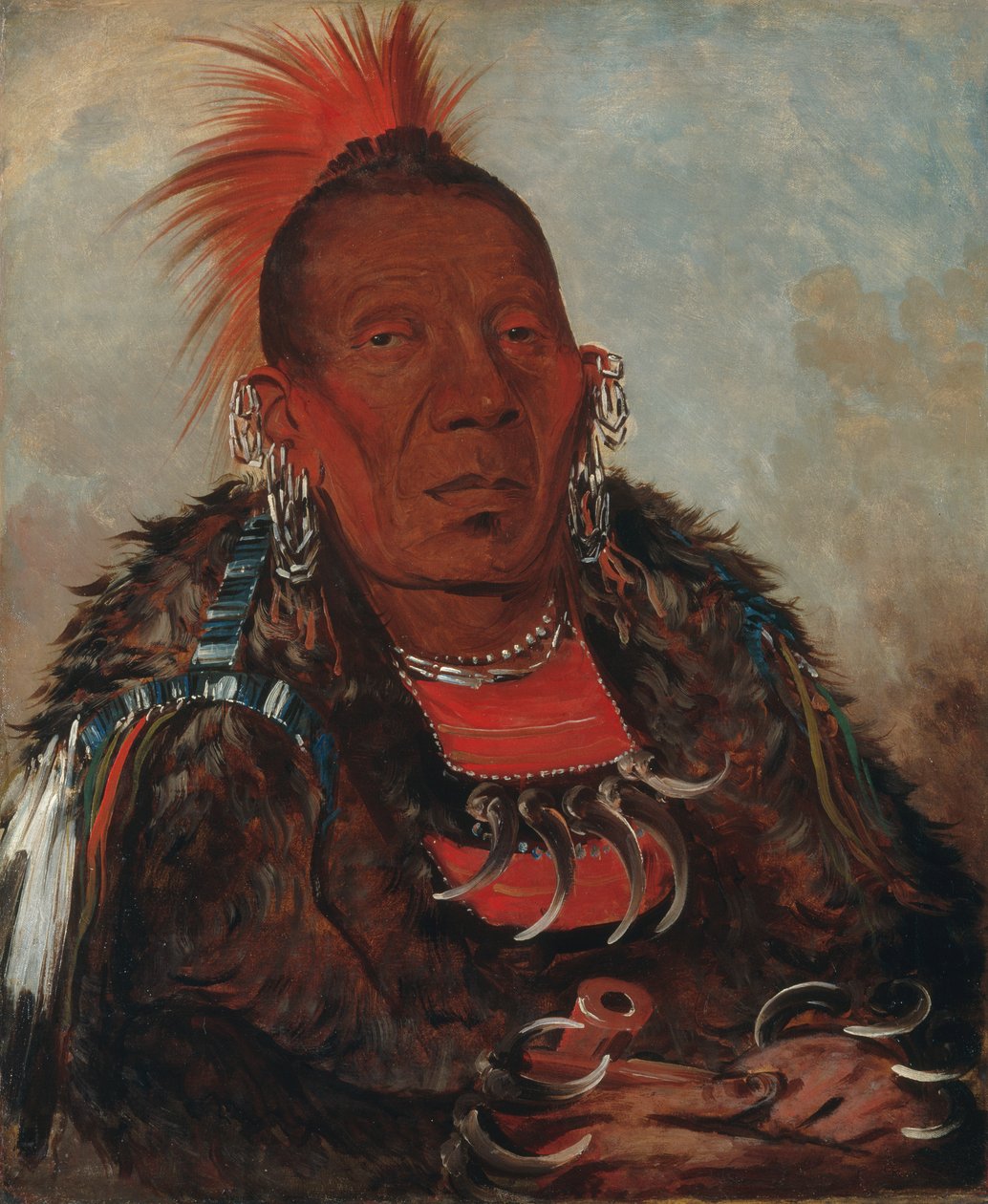 O que dizer, The Surrender, Chief of the Tribe, 1832. de George Catlin