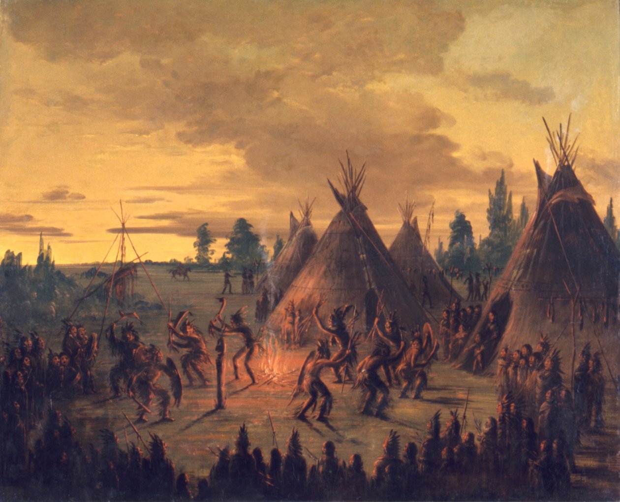 Dança de Guerra, Sioux de George Catlin