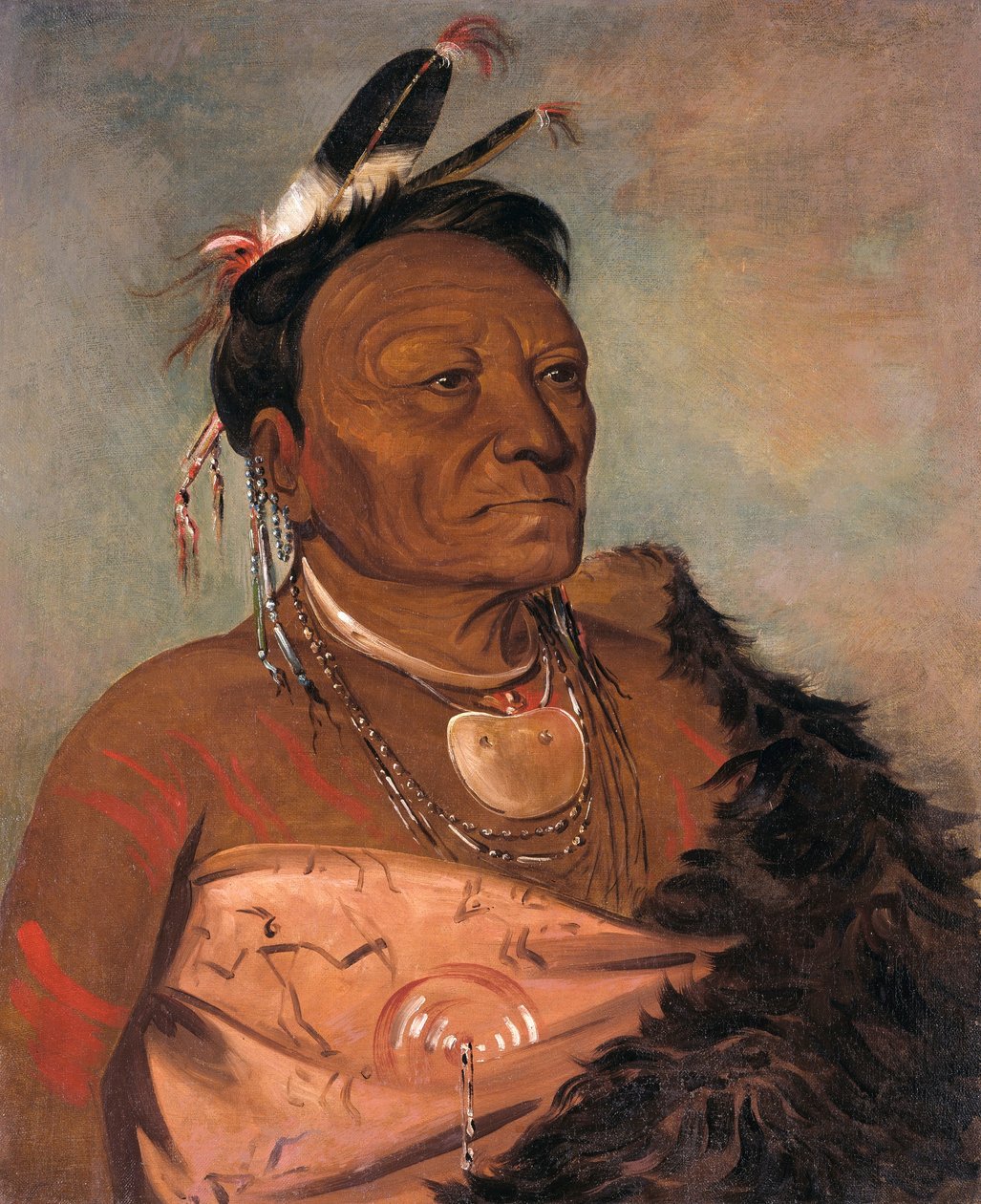 Wee-tá-ra-shá-ro, chefe da tribo de George Catlin