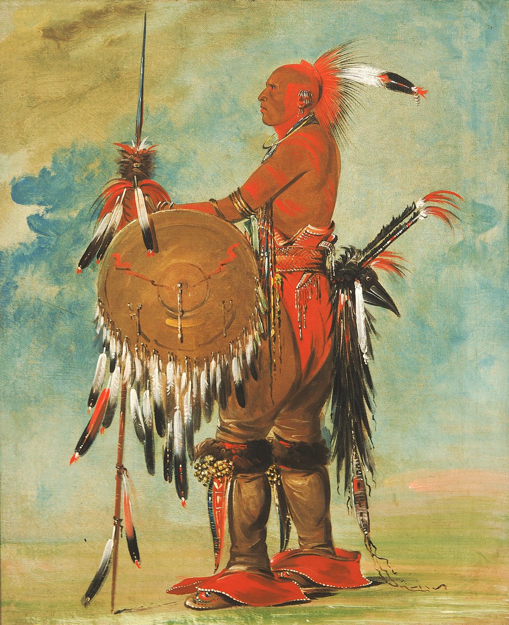 Wáh-pa-ko-lás-kuk, Trilha do Urso, 1835. de George Catlin