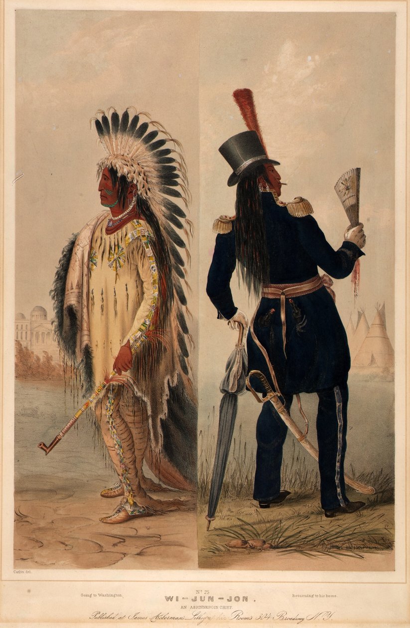 Wi-jun-jon. Um chefe Assinneboin. de George Catlin