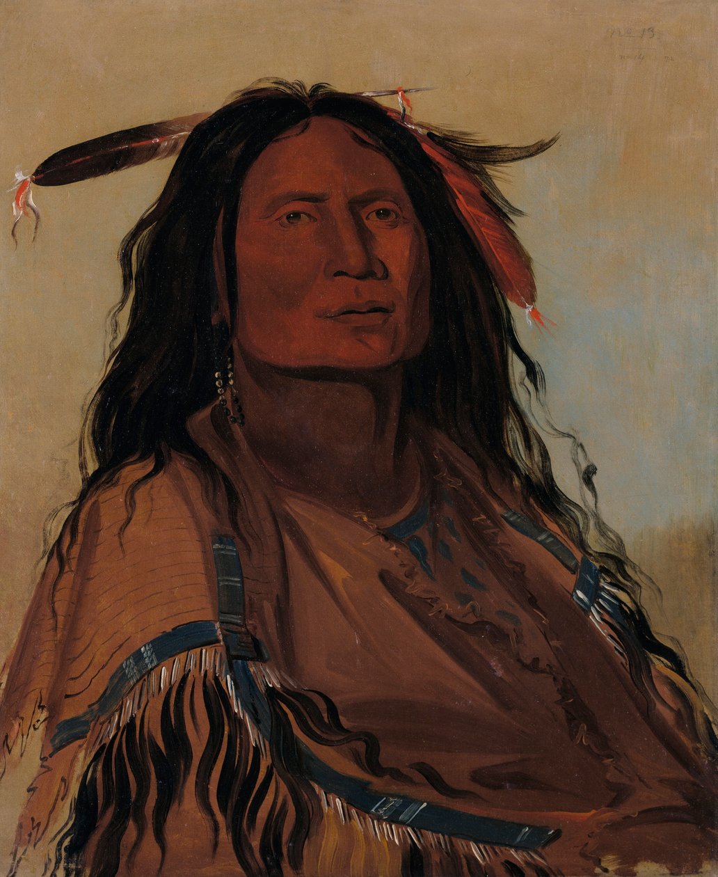 Wúk-mi-ser, Milho, um guerreiro Miniconjou de George Catlin