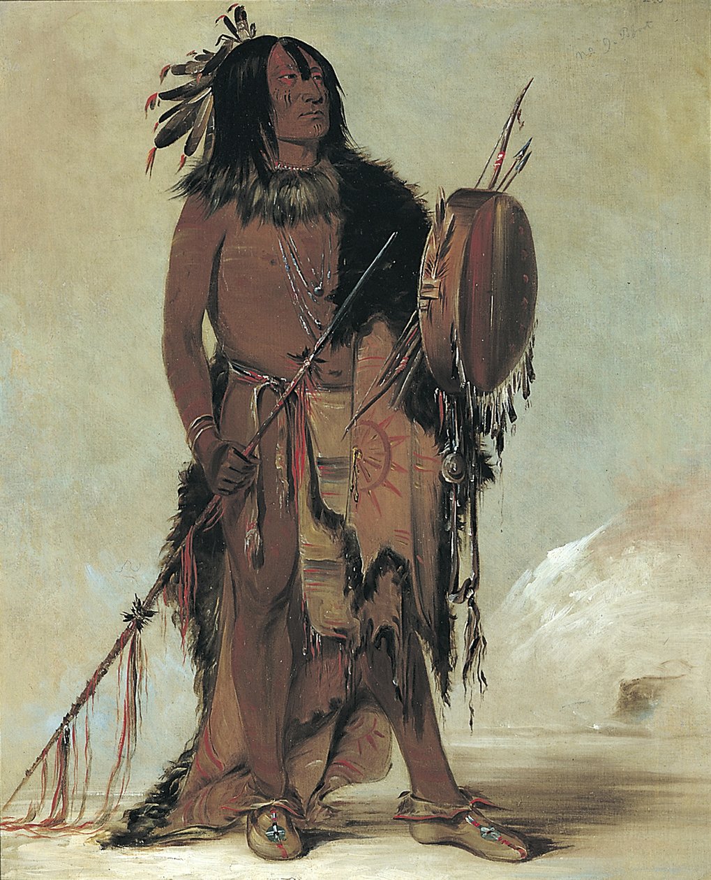 Wún-nes-tou, Búfalo Branco, um curandeiro idoso de George Catlin