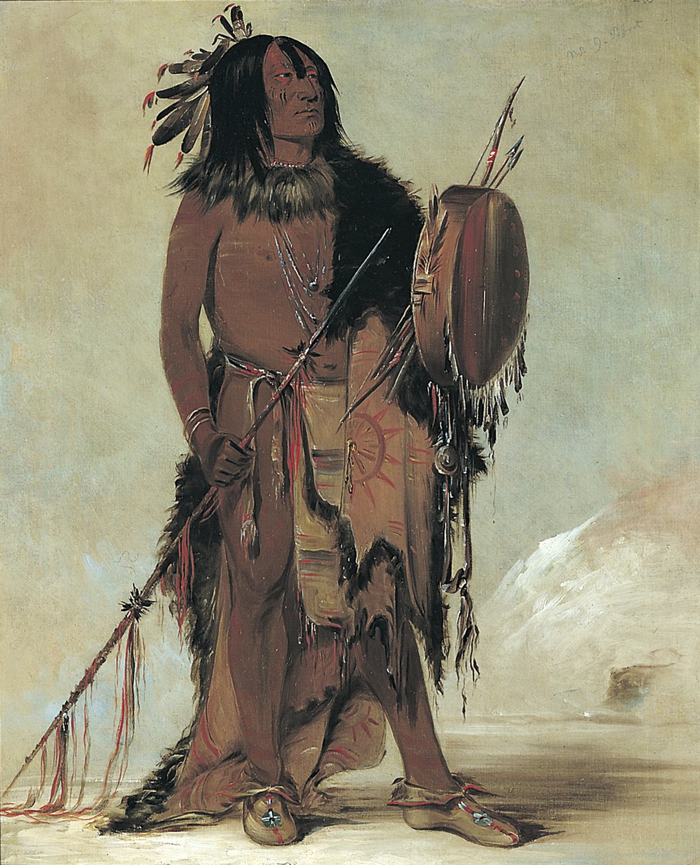 Wún-nes-tou, Búfalo Branco, um Curandeiro Idoso, 1832. de George Catlin