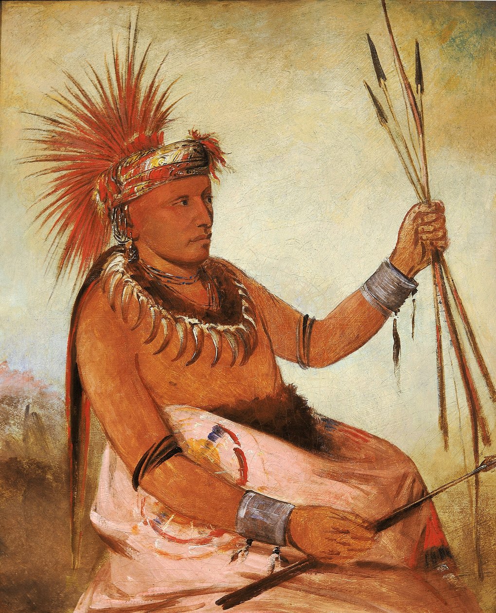 Wos-cóm-mun, Homem Ocupado, um Bravo de George Catlin
