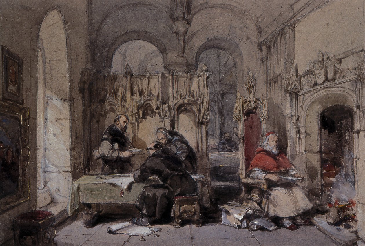 A biblioteca dos monges de George Cattermole