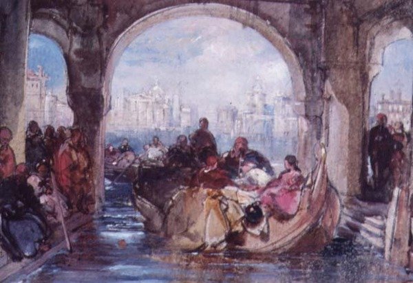 Ver em Veneza, 1852 (wc no papel) de George Cattermole