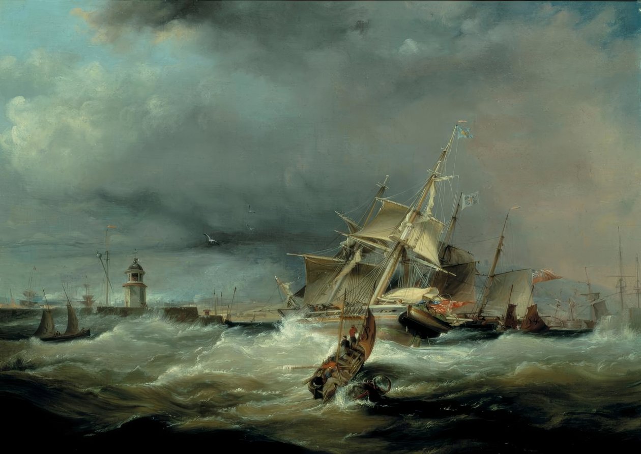 Um pacote americano correndo para Swansea Harbour de George Chambers