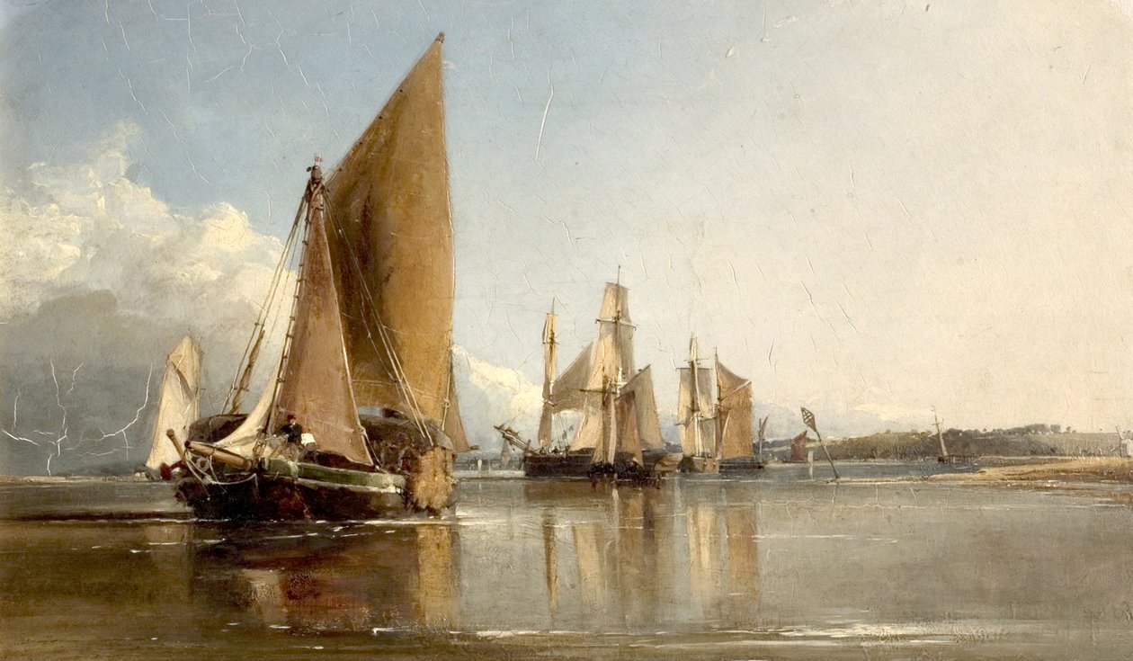 Barcos que entram no Medway de George Chambers