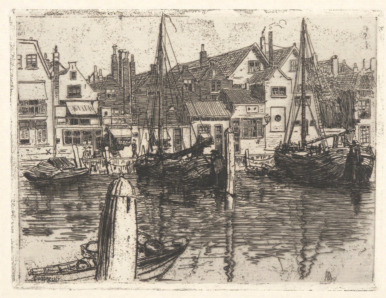 O Meuse em Dordrecht de George Charles Aid