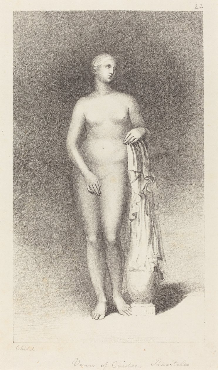 Vênus de Cnidos, de Praxíteles de George Childs after John Flaxman
