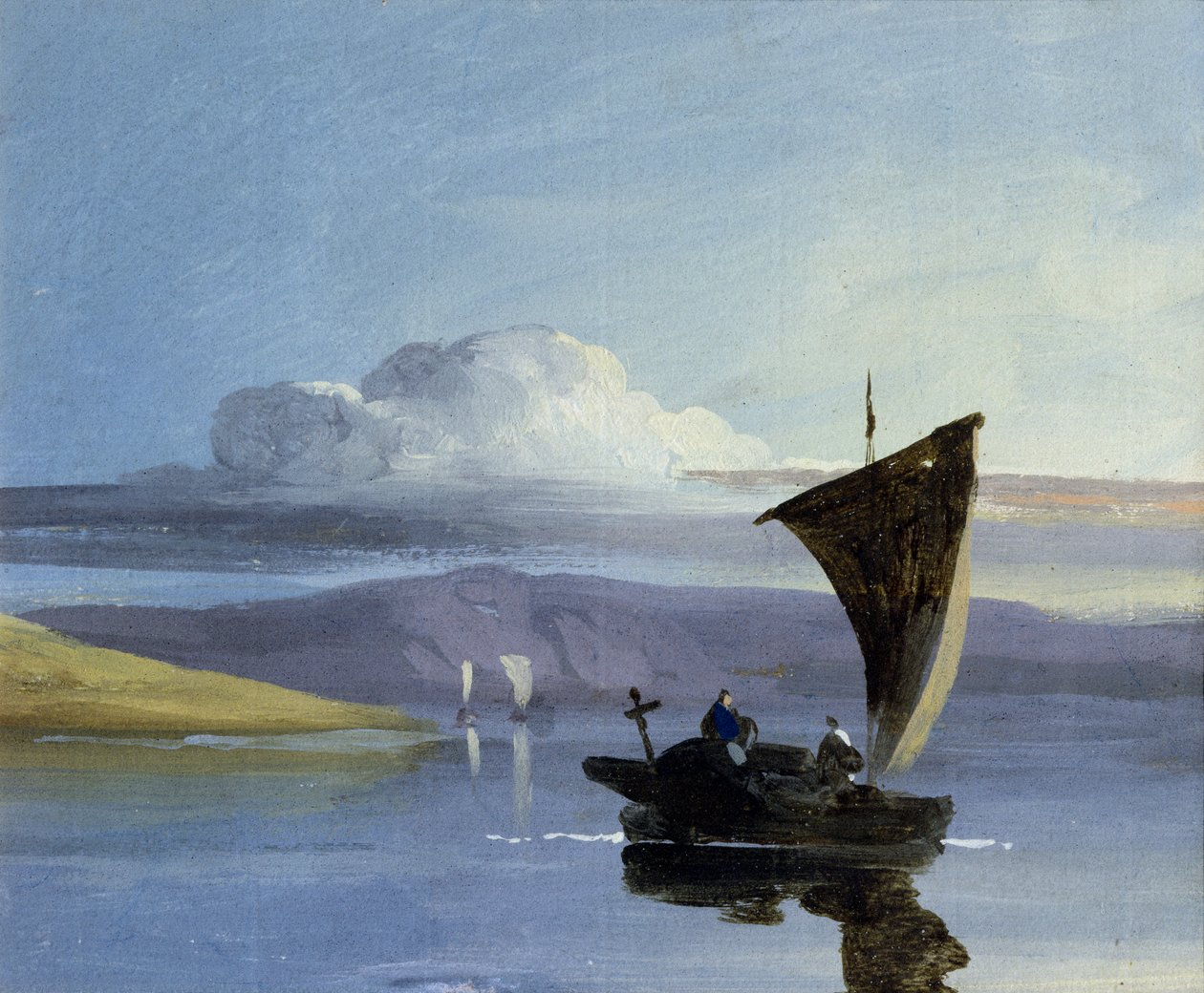 Um Junk Chinês (guache) de George Chinnery