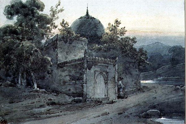 Um túmulo ou parte de um templo de George Chinnery