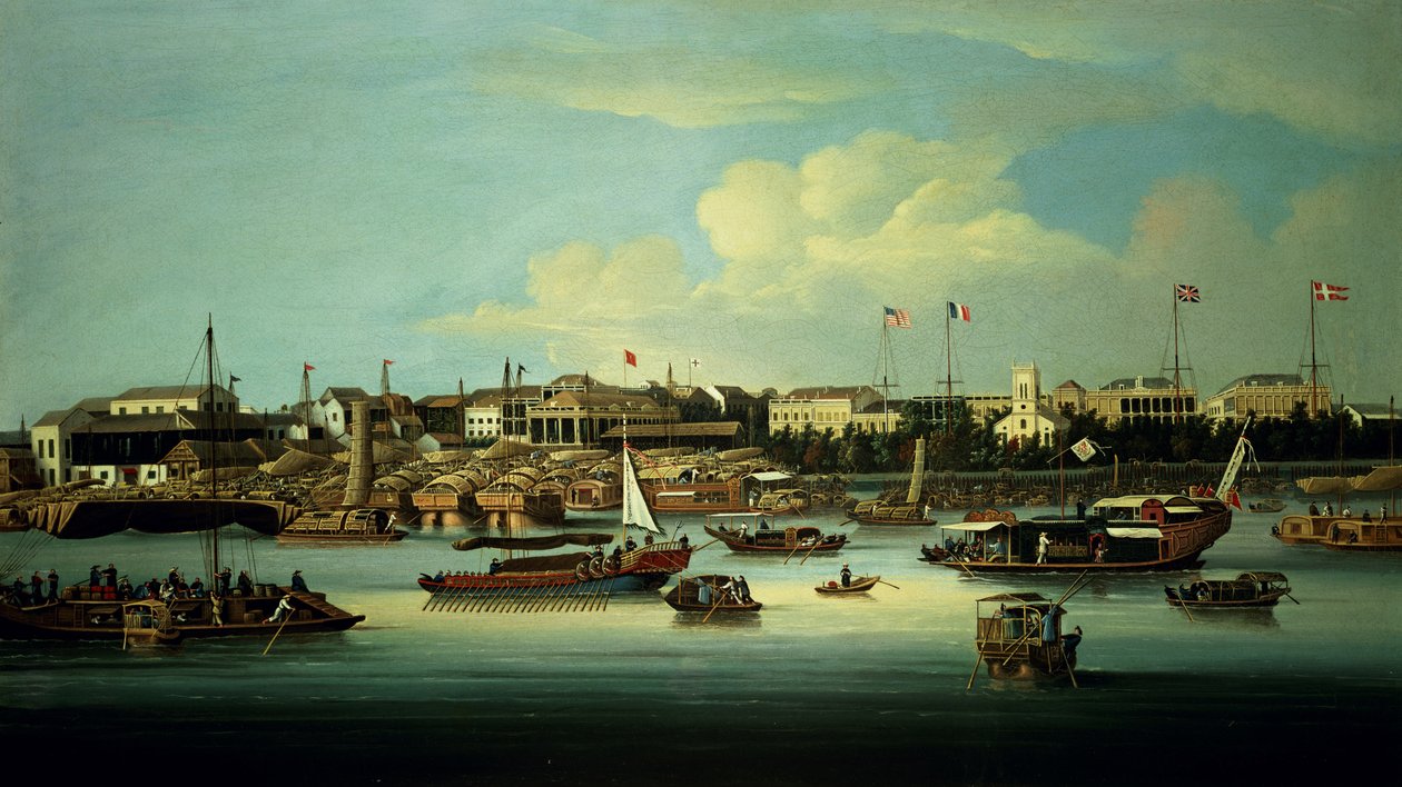 Uma visão dos Hongs de George Chinnery