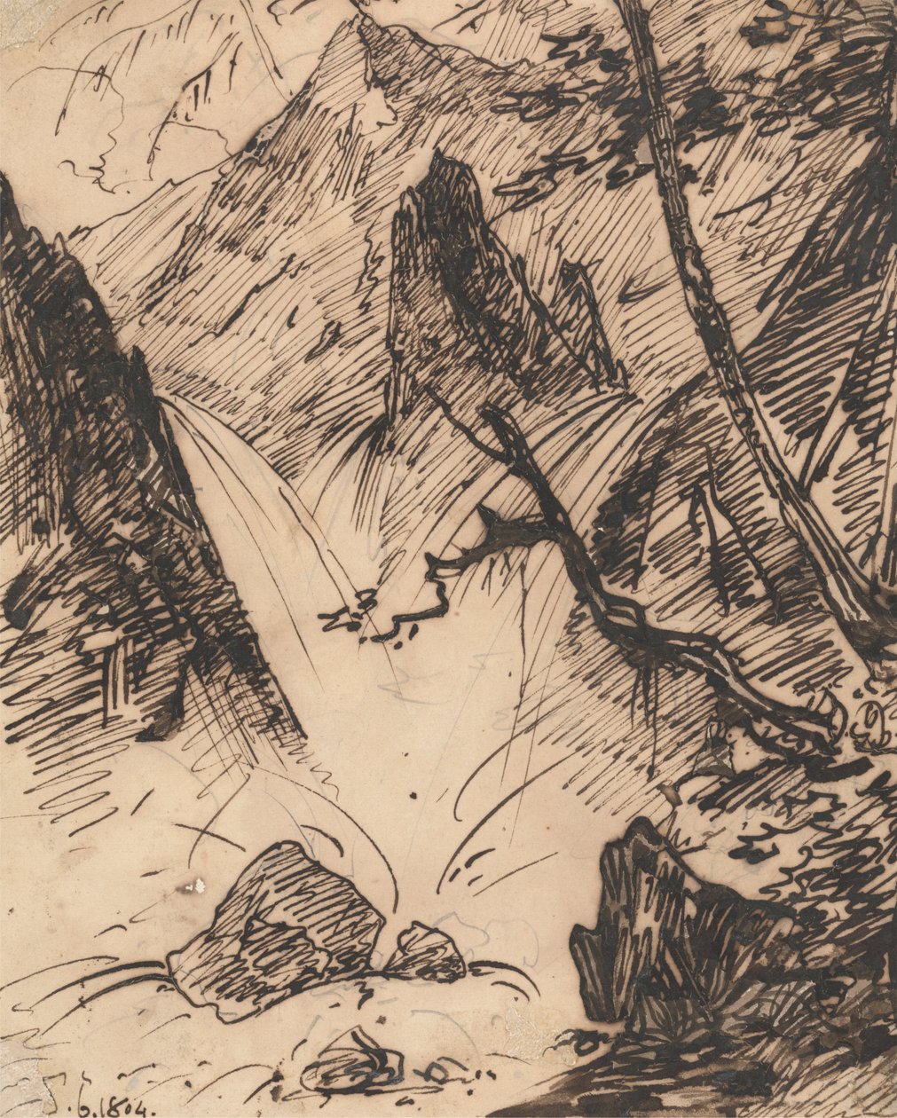 Uma Torrente Indiana de George Chinnery