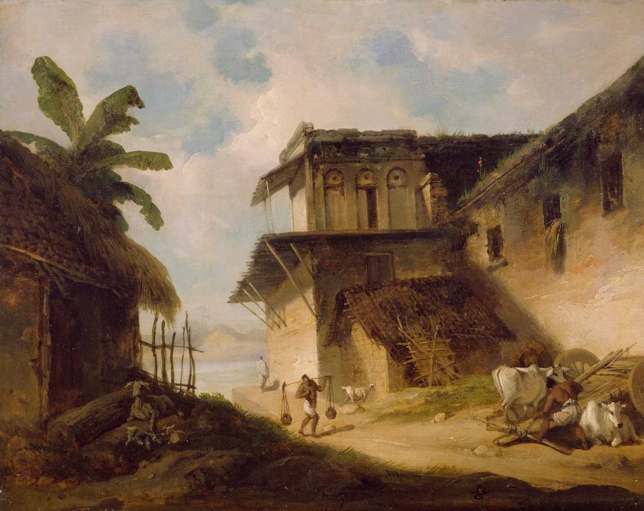 Cena da vila de Bengala, 1819-1821 de George Chinnery