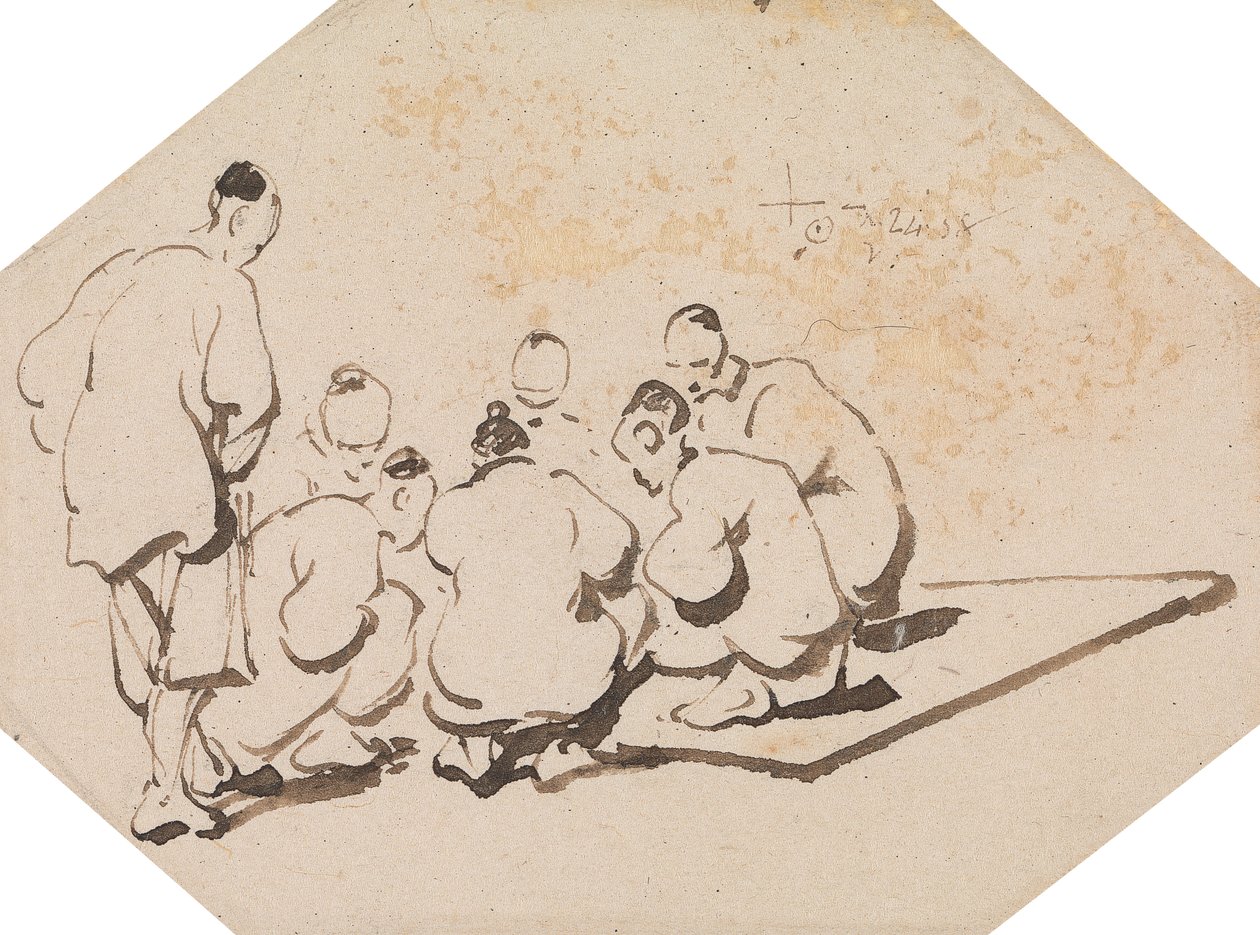 Grupo de sete homens a jogar de George Chinnery