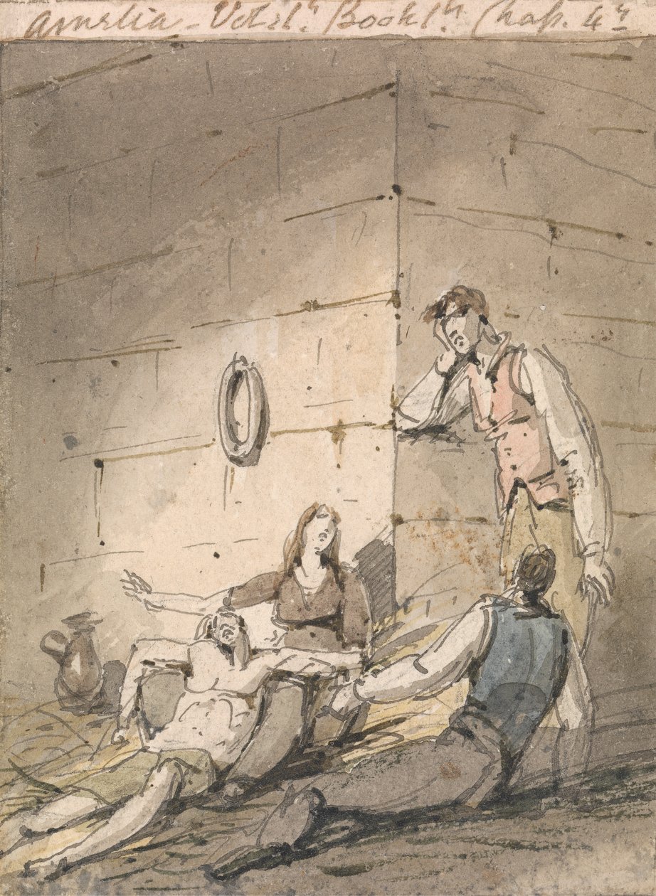 Ilustração para a Amelia de Fielding de George Chinnery