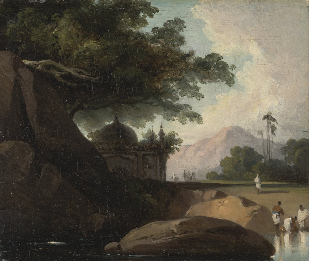 Paisagem indiana com templo de George Chinnery
